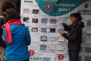 Climacadabra, festival des actions locales du 3 CHB, découverte de la fresque du climat-quiz !