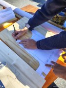 Atelier Malin du 3 CHB, fabrication d'un support de four solaire