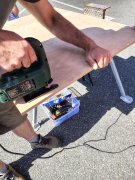 Atelier Malin du 3 CHB, fabrication d'un support de four solaire